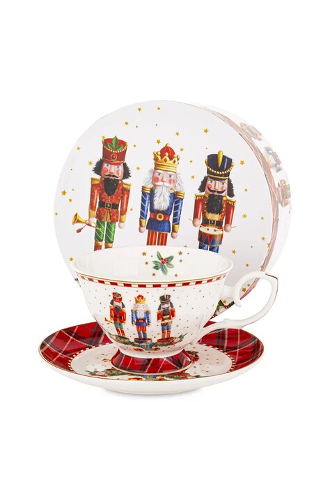 filiżanka ze spodkiem 2-pack kolor multicolor