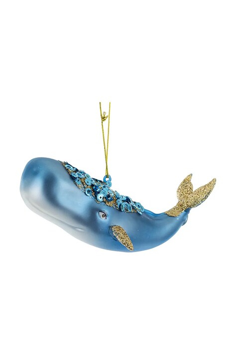 zawieszka dekoracyjna 7,5 x 12 x 6 cm kolor niebieski