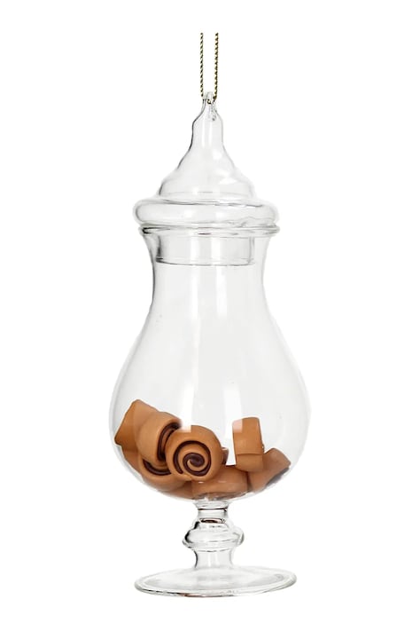 Праздничная подвеска home & lifestyle 12,7 x 5 x 5 cm цвет прозрачный