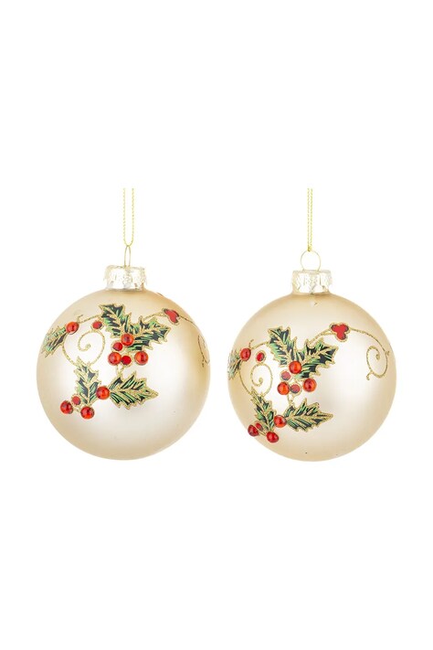 home & lifestyle zestaw bombek choinkowych 8 x 8 x 8 cm 2-pack kolor multicolor