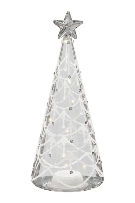 Deluxe Homeart brad decorativ led Tra 8.5 x 22 cm culoarea transparent