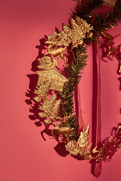 Rice Wieniec świąteczny z żelaza 34 cm XHAN-WREATH