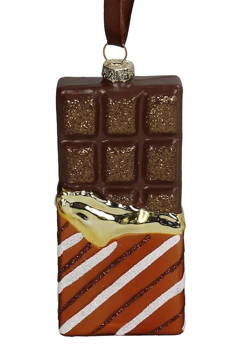 Zawieszka choinkowa ze szkła 12 x 2 x 5 cm MAS-9064