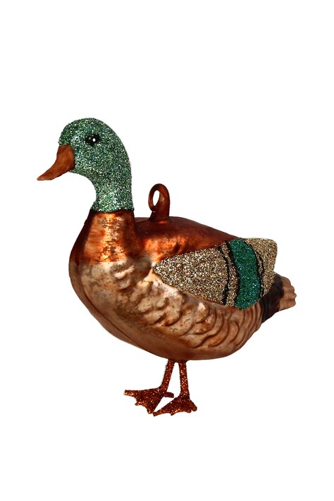 Zawieszka choinkowa ze szkła 8 x 6 x 15 cm MAS-8714