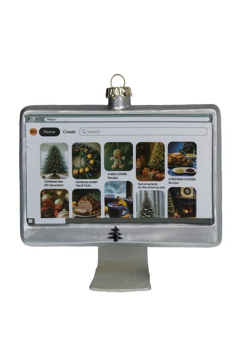 Zawieszka choinkowa ze szkła 12 x 5 x 11 cm MAS-8619