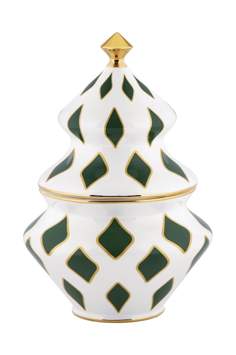 Alessi Pojemnik z pokrywką świąteczny z porcelany Delight 600 ml NZ03 GR