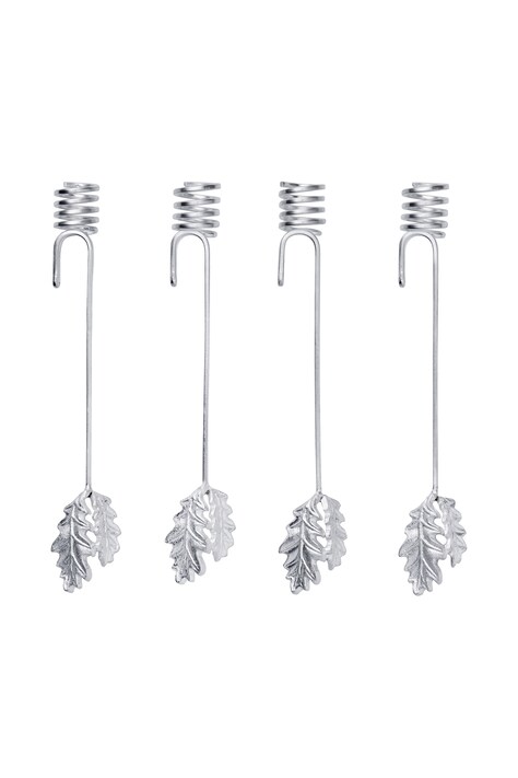 Ferm Living Zestaw świeczników choinkowych mosiężnych 4-pack Oak Leaf 1104273660