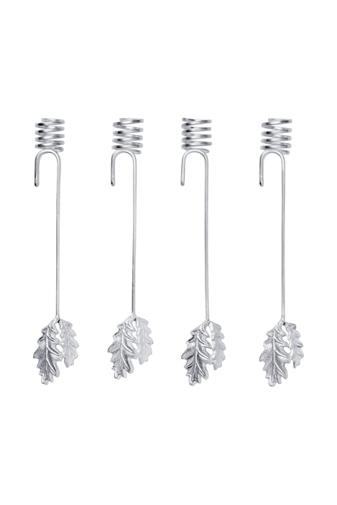 Ferm Living Zestaw świeczników choinkowych mosiężnych 4-pack Oak Leaf 1104273660