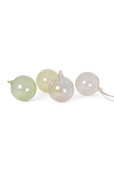 Ferm Living Zestaw bombek choinkowych ze szkła dmuchanego 4-pack L 1104266121