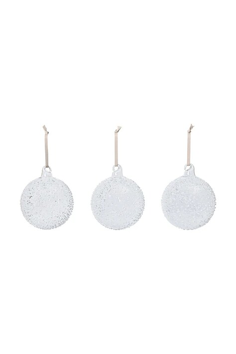 Ferm Living Set kuglica za bor od puhanog stakla 3-pack Flurry L 1104274010