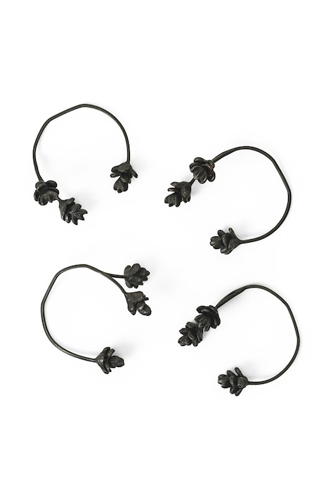 Ferm Living Zestaw obrączek do serwetek świąteczny mosiężny 4-pack 1104267412