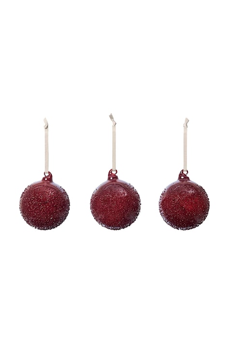 Ferm Living Zestaw bombek choinkowych ze szkła dmuchanego 3-pack 1104274009
