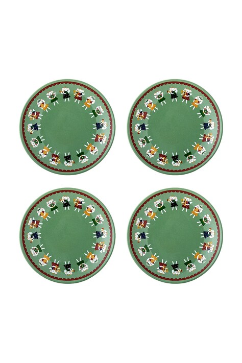 Bloomingville Zestaw talerzyków świątecznych z kamionki 4-pack Peo 16 cm 82063519