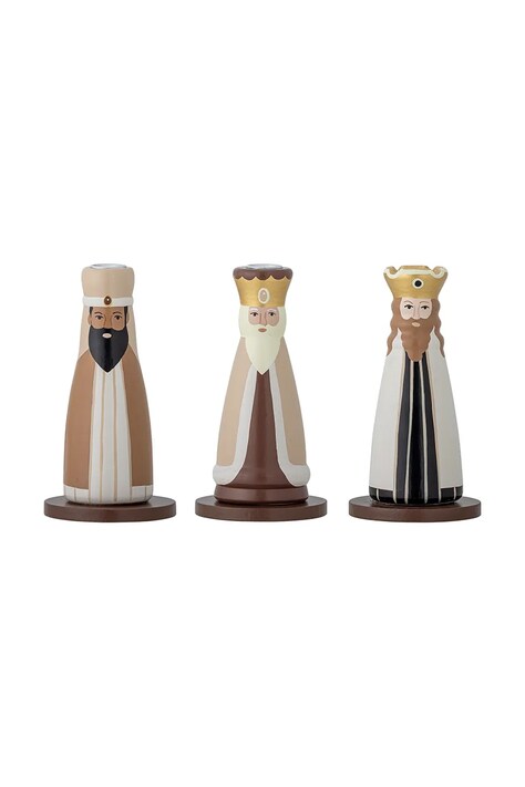 Bloomingville Zestaw świeczników świątecznych z kamionki 3-pack Betiel 82062836