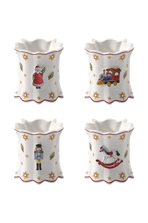 Villeroy & Boch Zestaw obrączek świątecznych do serwetek z porcelany Toy's Delight 14-8585-5952