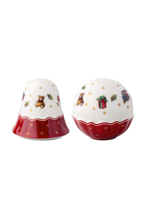 Villeroy & Boch Solniczka i pieprzniczka świąteczna z porcelany Toy's Delight 14-8585-3491