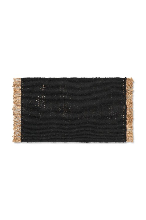 Koberec ferm LIVING Block Mat čierna farba