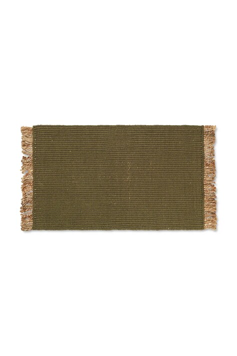 Koberec ferm LIVING Block Mat zelená farba
