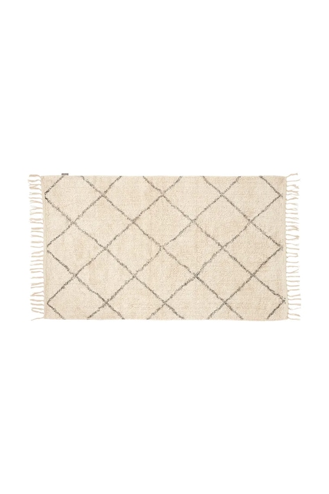 Βαμβακερό χαλί Hübsch 90 x 150 cm χρώμα: άσπρο