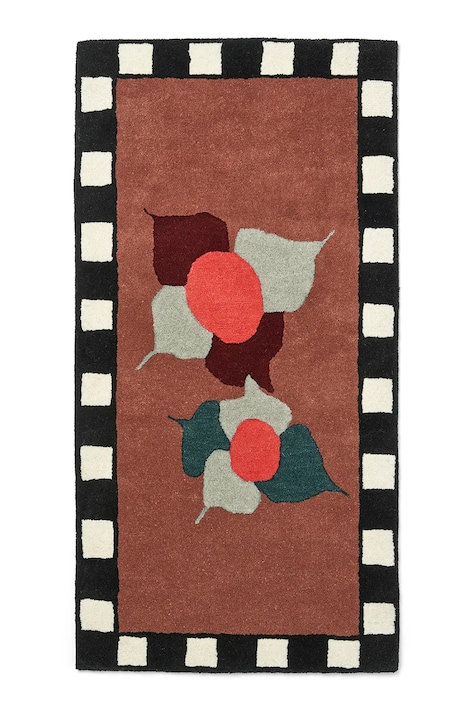 Bongusta dywan wełniany Chess 140 x 70 cm kolor multicolor