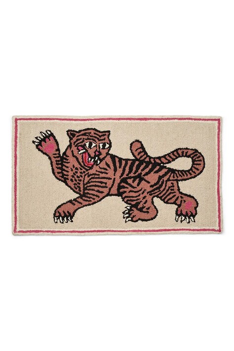 Bongusta dywanik wełniany Frame 52 x 90 cm kolor multicolor