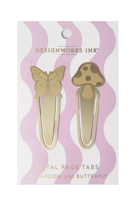 Designworks Ink segnalibro Mushrooms + Butterfly pacco da 2