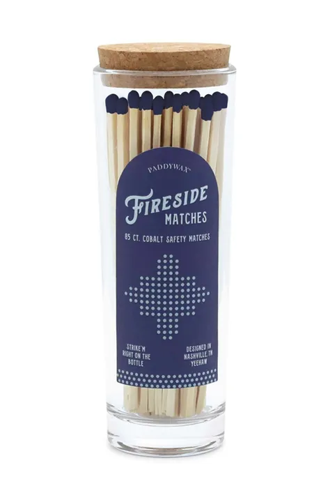Vžigalice v steklenem kozarcu Paddywax Fireside Safety Matches 85-pack