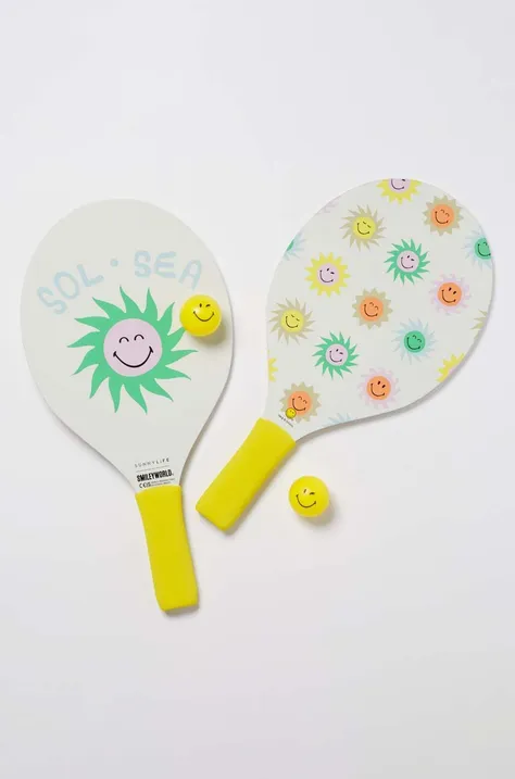 Sada raket a plážových míčů SunnyLife World Sol Sea