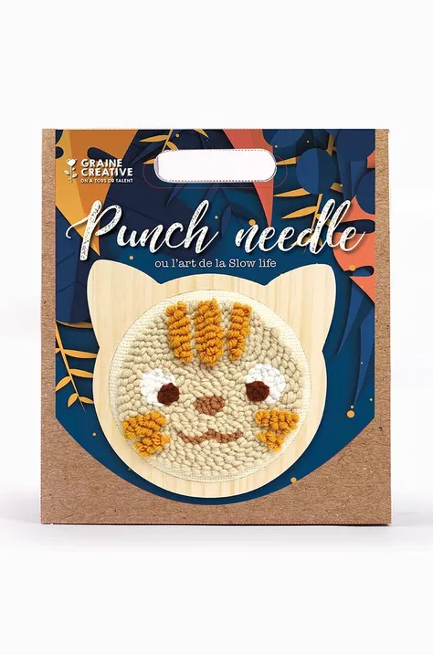 Vyšívací souprava Graine Creative Cat Punch Needle Kit