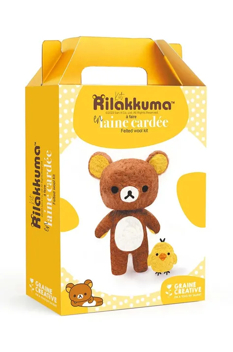 Набір для виготовлення іграшки з вовни diy Graine Creative Rilakkuma Carded Wool Kit
