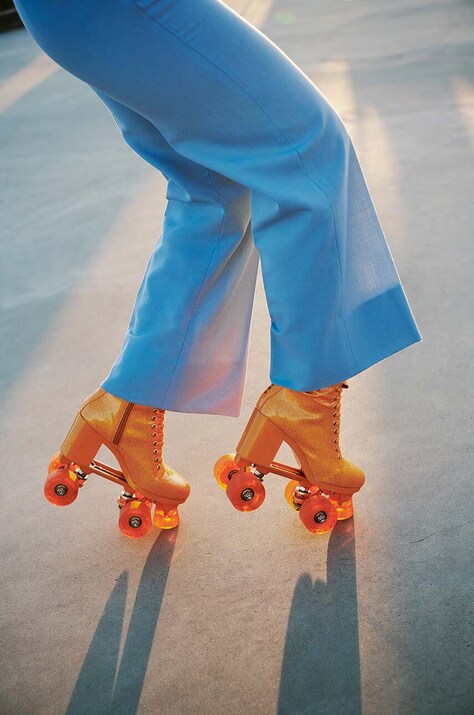 Ролики Impala Sparkle Orange High Heel Rollerskates x Marawa — фото 9