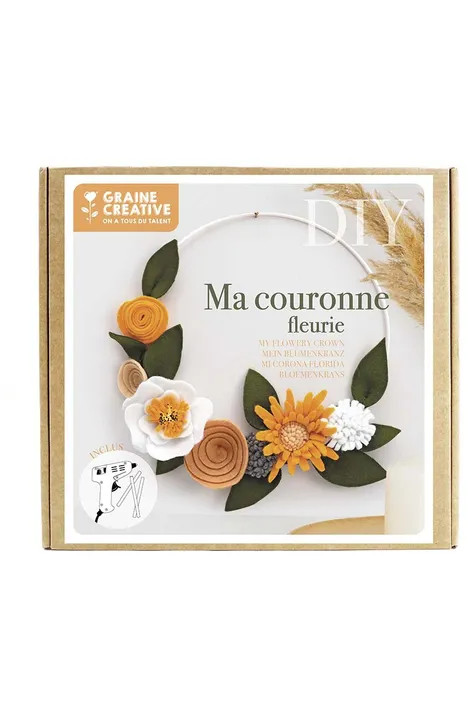 Graine Creative kit de decorare diy Ma couronne Fleurie