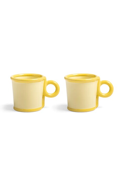 &k amsterdam set căni 300 ml 2-pack culoarea galben