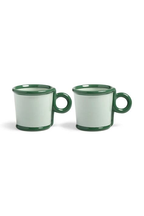 &k amsterdam set căni 300 ml 2-pack culoarea verde