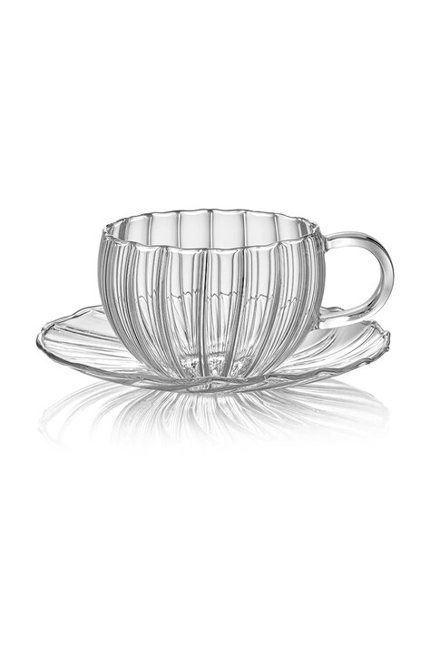 Чашечка с блюдцем IVV Sahara 240 ml 2 шт цвет прозрачный