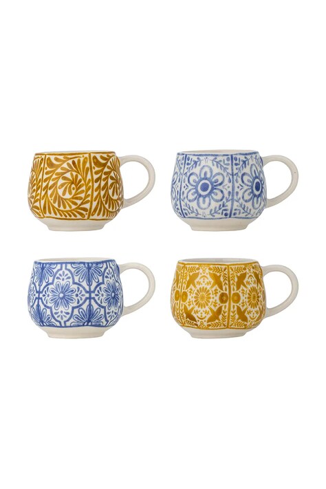 Bloomingville zestaw kubków 7 x 5,5 cm 4-pack kolor multicolor
