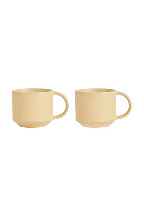 OYOY zestaw kubków Yuka 270 ml 2-pack kolor żółty