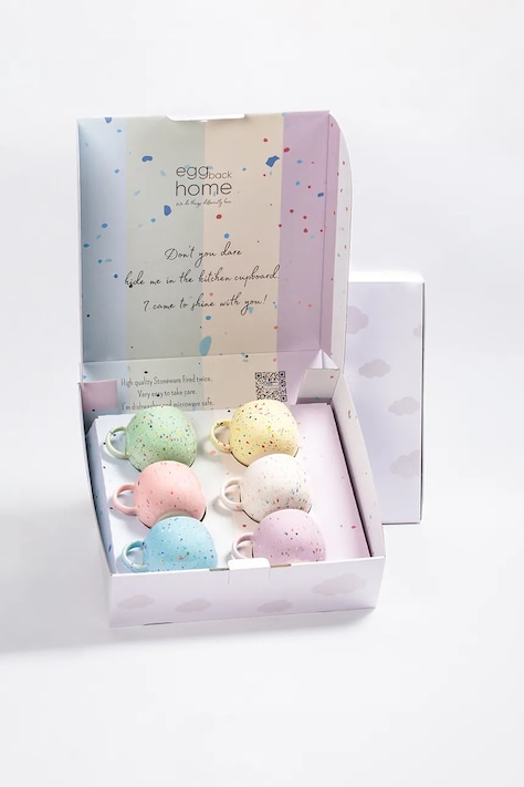Sada pohárov Egg Back Home 90 ml 6-pak viac farieb