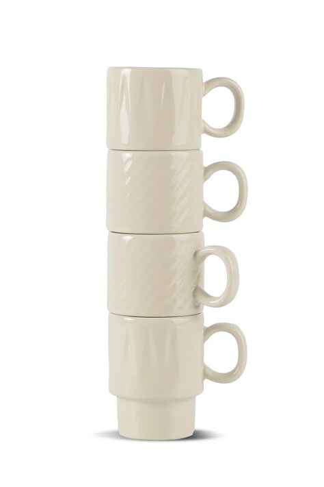 Sagaform zestaw kubków Coffee & More 100 ml 4-pack kolor beżowy