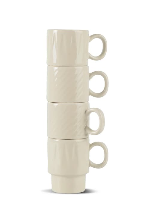 Sagaform zestaw kubków Coffee & More 100 ml 4-pack kolor beżowy