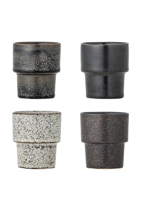 Набор чашек для эспрессо Bloomingville Ewan 75 ml 4 шт цвет чёрный 82072776