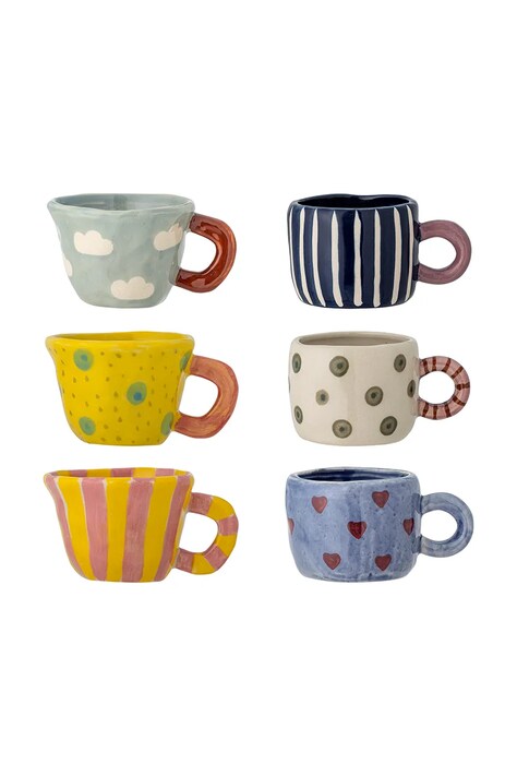 Bloomingville zestaw kubków Nini 110 ml 6-pack kolor multicolor 82072858