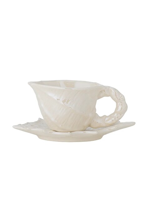 Чашечка с блюдцем Bloomingville Shellie 150 ml цвет белый 82072685