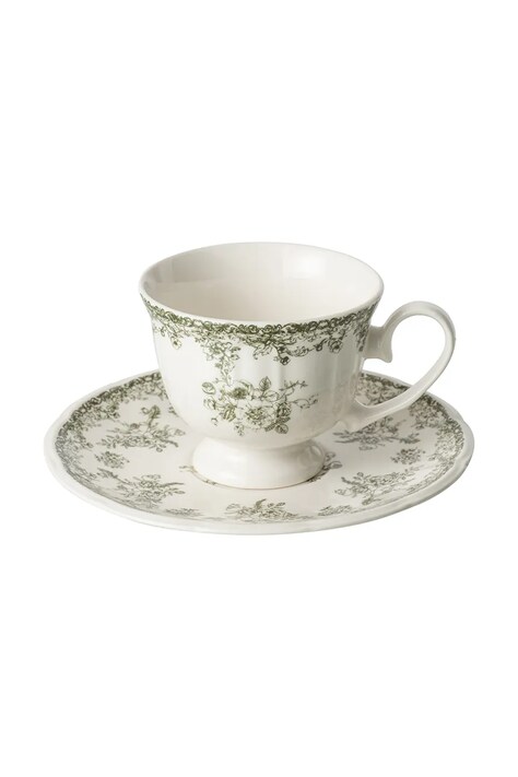J-Line Filiżanka ze spodkiem z porcelany 170 ml 268857