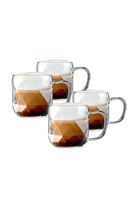 Vialli Design Zestaw filiżanek ze szkła borokrzemianowego 350 ml 32644