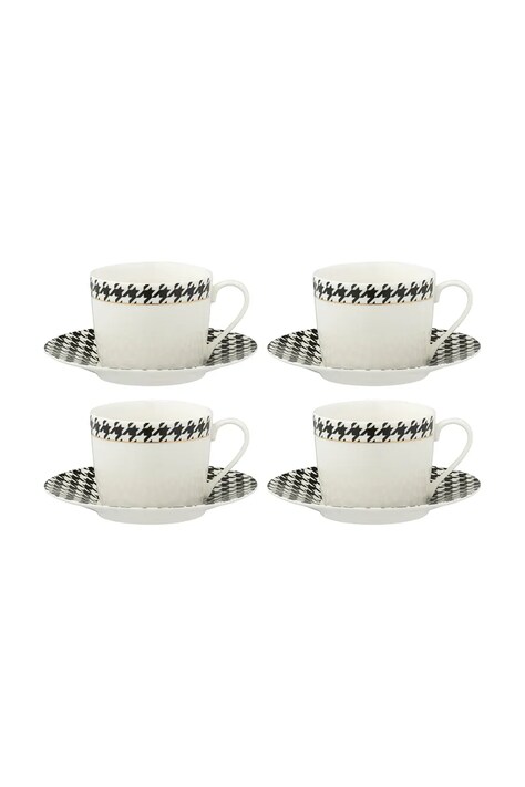 J-Line zestaw filiżanek ze spodkiem z porcelany 58912