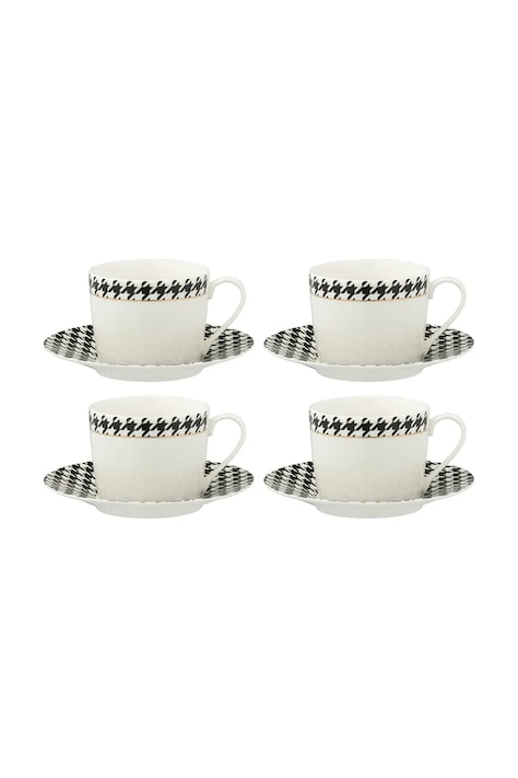 J-Line zestaw filiżanek ze spodkiem z porcelany 58912
