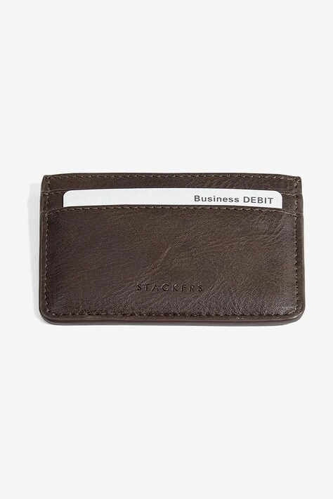 Stackers card-holder culoarea maro, 0