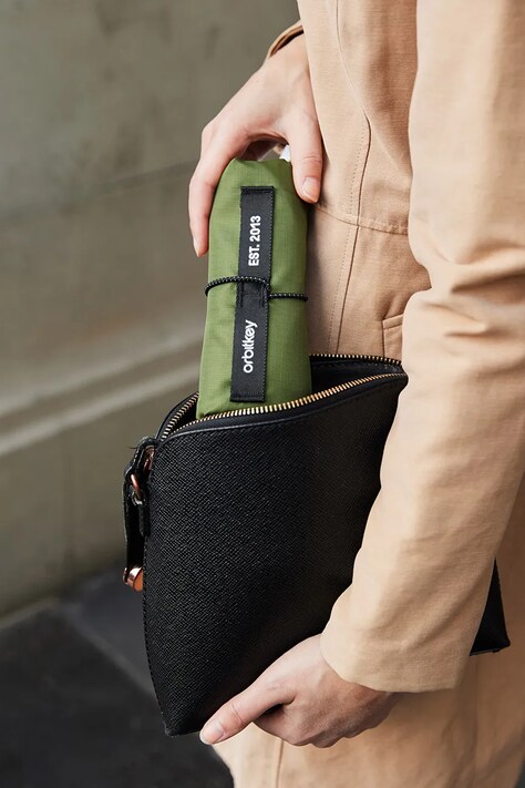 Orbitkey torba na zakupy kolor zielony