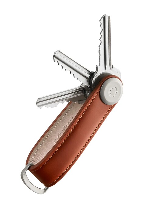 Orbitkey etui na klucze Leather 8,5 cm kolor pomarańczowy